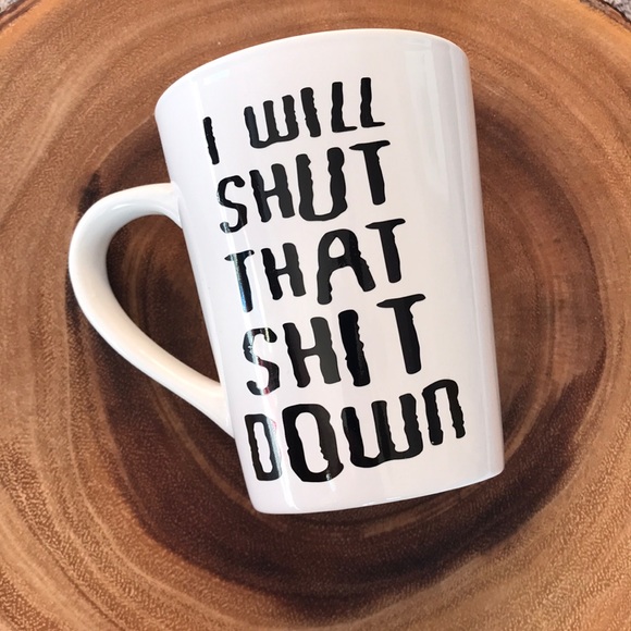 Walking Dead “I WILL SHUT THAT SHIT DOWN” Mug - Picture 1 of 4